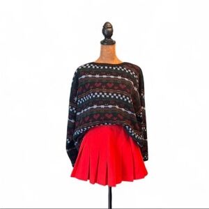 Vintage 90s Head Sportswear Vibrant Red Preppy Pleated Mini Skirt Kawaii Punk